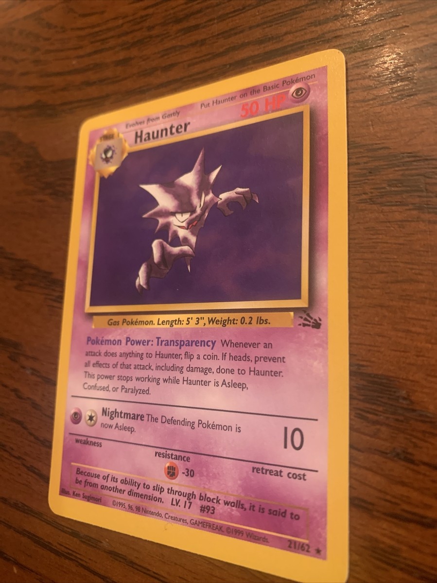 Haunter 21/62 Fossil Non Holo Rare Pokemon Card LP | eBay