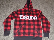 Eskimo Buffalo Plaid Hooded Sweatshirt (Men's Small) Ice Fishing Gear Evo Hoodie