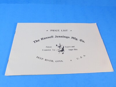 1981 reprint by Ken Roberts of circa 1899 Russell Jennings catalog of auger bits