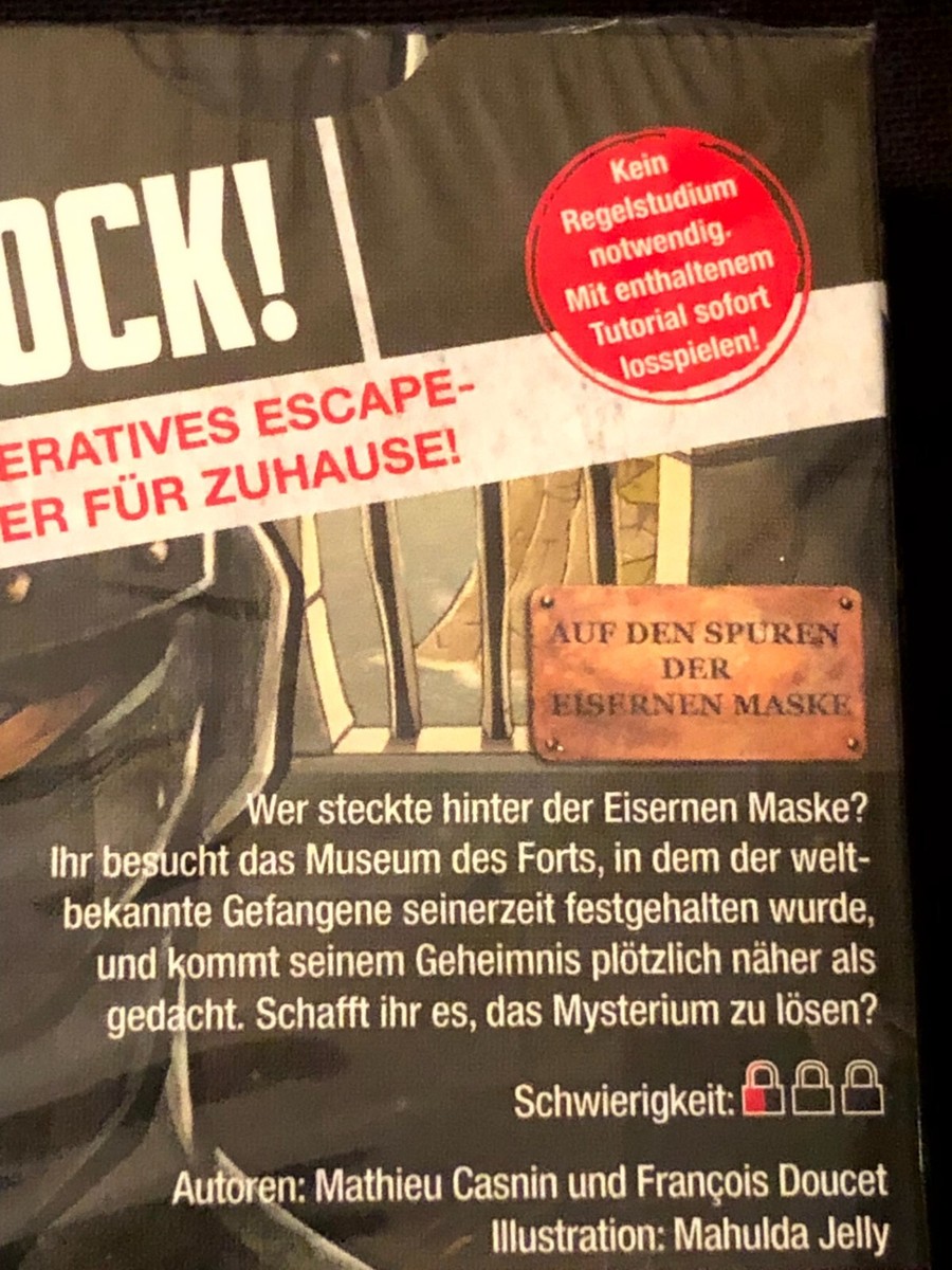 Sblocca! Sulle Tracce Della Maschera Di Ferro – Gioco Da Tavolo Escape Asmodee - Foto 3