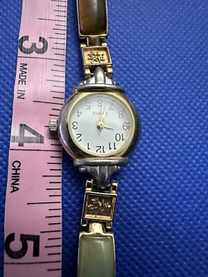 Women\'s Gold Tone Watch With Beautiful Stones, Some Wear On Under Side, Working Women main image 2
