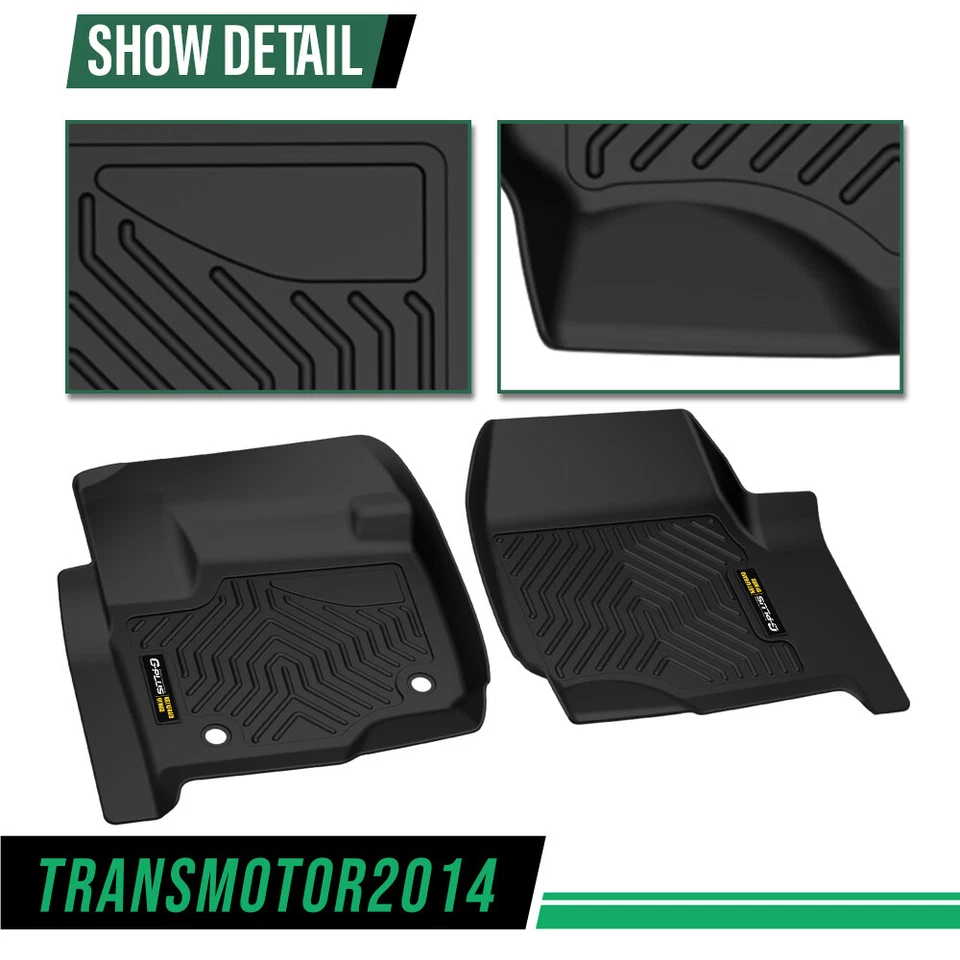 TPE Floor Mats Liners Fit For 17-24 Ford F-250 F-350 F-450 Super Duty Crew Cab - Imagem 3 de 4