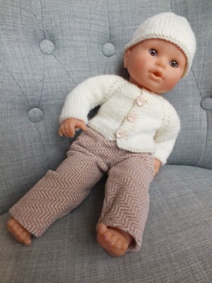 VETEMENTS POUR POUPON 36 CM COMPATIBLE POUPEE COROLLE gilet écru