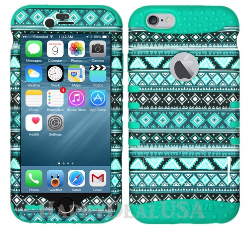 Funda protectora híbrida de silicona para Apple iPhone 6/6S KoolKase - patrón tribal 71 - Imagen 2 de 13