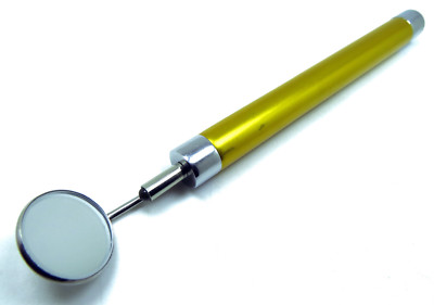 Dental Bright Light Mirror Golden Handle W/ Removable Mirrors #5 New 