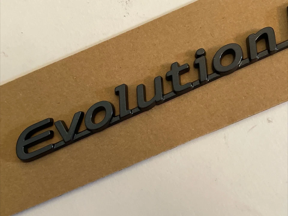 Mitsubishi 7415A007 Evolution  MR badge / Emblem Grey / red self adhesive NEW - Image 3 of 4