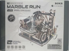ROKR INFINITE CYCLE MARBLE RUN SPACEPORT 3D PUZZLE MANUAL/ELECTRIC LGC01