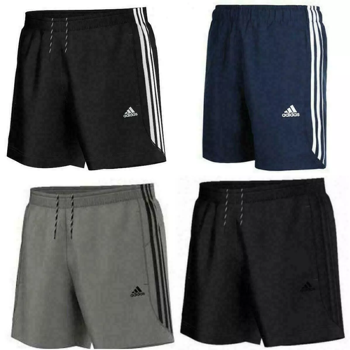 adidas Essentials Chelsea Men's Shorts 3 Stripes Sports Gym Running | eBay