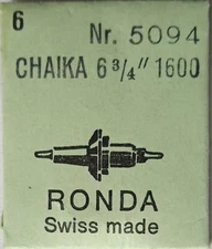 NOS New [ 1X = 1 Staff ] Chaika 1600 Ronda 5094 Balance Wheel Staff Asse