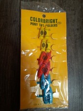 colorbright crayon 6 ponytail holders expressions vintage