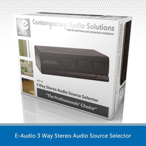 3 Way Audio Source Selector Switch Home Hi-Fi RCA Phono Input - Picture 3 of 6