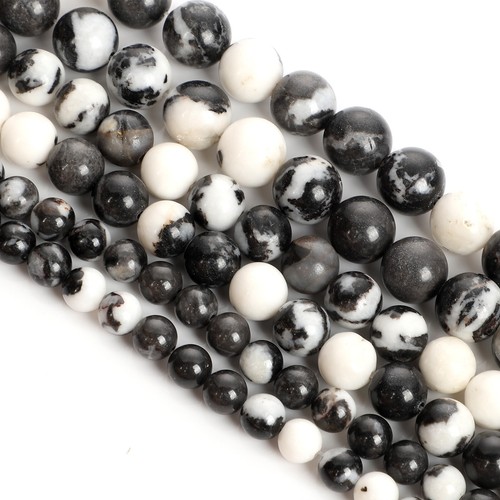 4/6/8mm Natural Black White Agate Beads Round Loose Spacer Bead Accessories - Picture 10 of 12