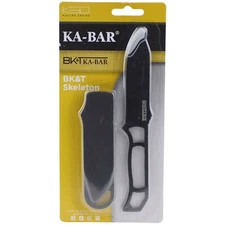 Kabar Becker Skeleton Fixed Blade Knife Black Stainless One Piece Ka-Bar