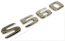 #2 S560 CHROME FIT MERCEDES REAR TRUNK EMBLEM BADGE NAMEPLATE DECAL LETTERS
