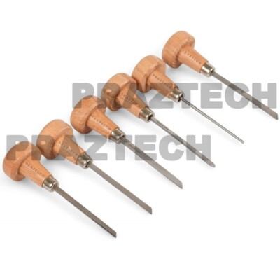 6pcs Graver with Wooden Handles Jeweler Hand Tool