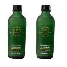 2 Bath  Body Works Aromatherapy Eucalyptus  Spearmint Body  Massage Oil 4 oz