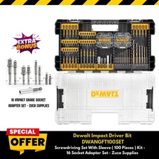 DEWALT FLEXTORQ IMPACT READY Impact Driver Bit Set 100 -Piece + Free Bonus