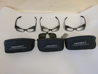 LOT OF 3 Protect LaserSchutz SmartXide Laser Operator Eyewear RETROGlasses, Read