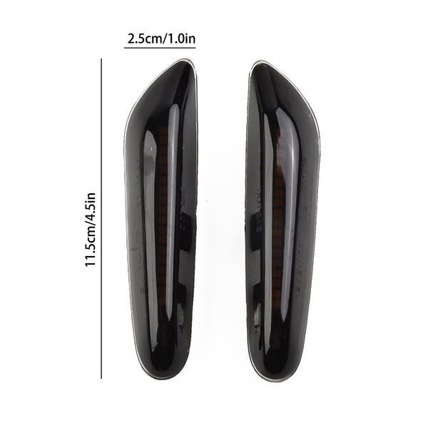 2X LED Seitenblinker Amber Smoke FüR E90 E92 E60 E87 E82-image