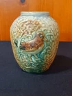 Antique WELLER POTTERY GLENDALE 5" Vase with Figural Bird Mint Condition Mold