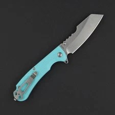 Daggerr Knives Rhino Folding Knife 3.5" 8Cr14MoV Steel Blade Blue FRN Handle