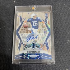 2025 Panini Phoenix Riley Leonard Rookie Auto - Silver Lasers #170 Colts. 