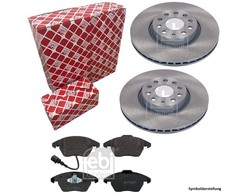 FEBI BREMSSCHEIBEN 312mm + BELÄGE WK VORNE passend für BMW 3er E90 E91 E92 E93