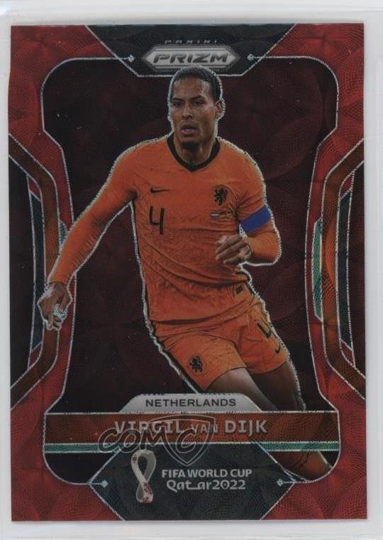 2022 Panini Prizm World Cup Qatar Choice Red Prizm Virgil Van Dijk #163 13bp