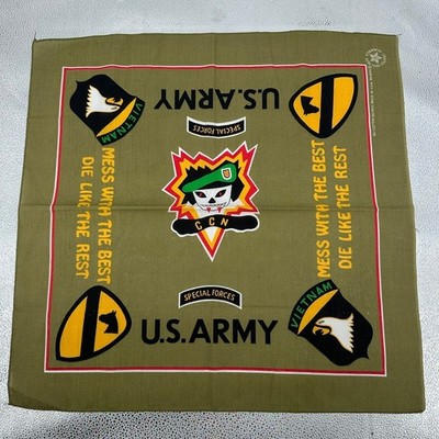 MAC V SOG Special Forces バンダナ　ヴィンテージ Vintage US Army Special Forces Bandana Vietnam Graphic Military