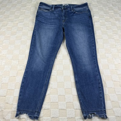 Paige Verdugo Ankle Jeans Medium Wash Distressed Skinny Womens Size 31