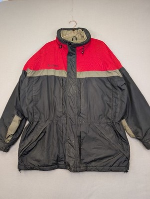 Columbia Herren Thermo Jacke XL Rot Schwarz Vintage Outdoor Winter Mantel