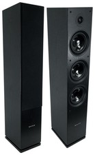 2 Rockville RockTower 68B Black Home Audio Tower Speakers Passive 8 Ohm