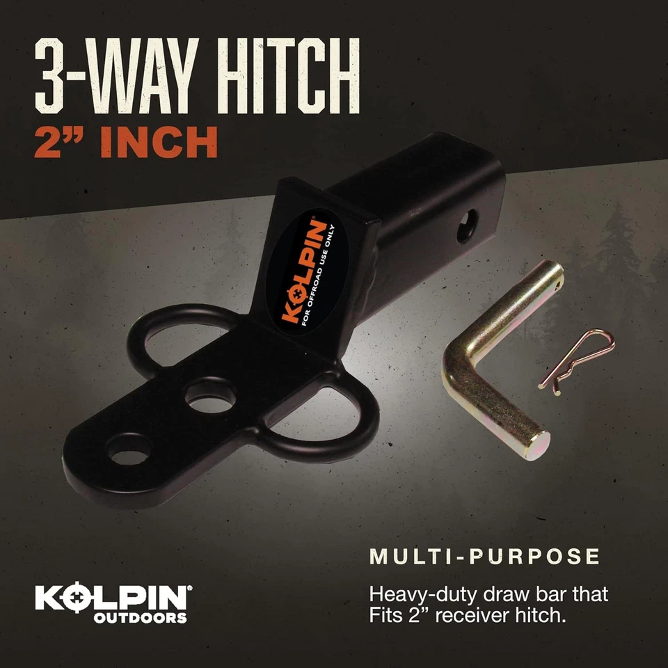 Kolpin 3-Way Hitch, 2-Inch - 85620 , Black - Image 2 of 3
