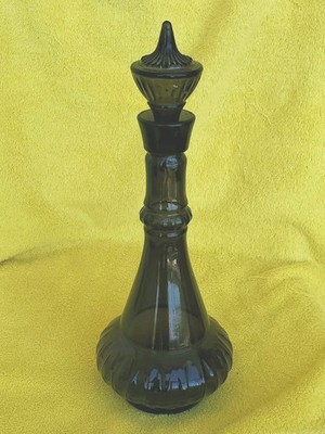 VTG Jim Beam I Dream of Jeannie Genie Bottle Decanter 1964 Smoke Green Glass S