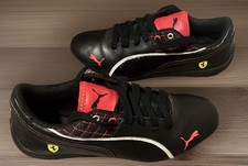 Kid s Black Red Motorsport Puma Ferrari Drift Cat Style, US 4 C