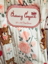 Teddy Bear and Flower Blanket   