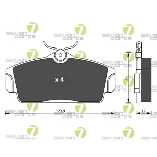 Plaquettes de frein Seven Parts SVP19590, haute friction pour Nissan