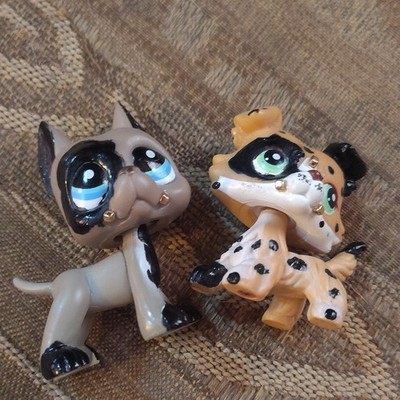 Littlest Pet Shop LPS Dog Figures Lot of 2 Ages 3-5 & 4-7 Years