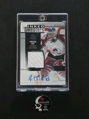 2022-23 Patrick Roy /15 ISP Game Used Inked Sweaters Patch Auto #IS-PR UD