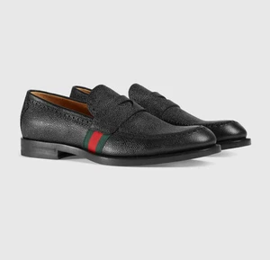 Mocassins Gucci Web Accent en cuir taille 8,5