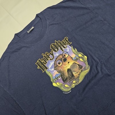 Vintage 2002 Harry Potter Movie Parody Shirt Hairy Otter T-Shirt 2XL Blue