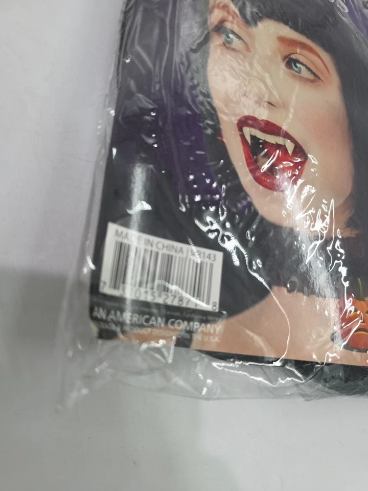 Gothic Vampire Black Womens Costume Cosplay Wig Fairytale Halloween  - Image 3 of 3