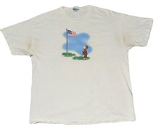 Rare Vintage 90s Curious George Graphic Cartoon TV Show Movie Promo Shirt Sz XL