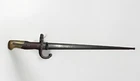 Rare WW1 1879 French Military M1874 Gras Rifle Bayonet Dagger Sword w/ Scabbard