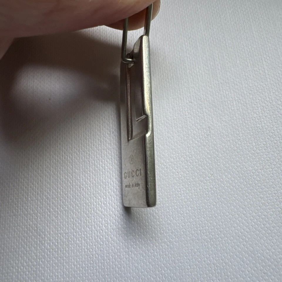 Gucci Silver 925 Rectangle Pendant Only [No Chain] - Image 3 of 4