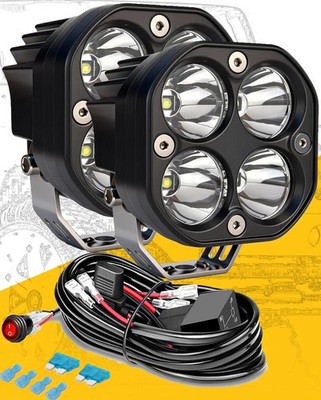 POD Lights & Ditch Lights System: 3-4 Inch LED Off Road Lights with Plug & Pl...