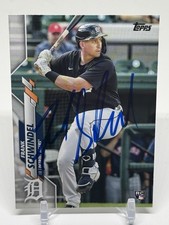 Frank Schwindel 2020 Topps Update SIGNED ROOKIE RC U-118 Detroit Tigers