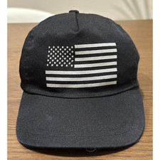 Kid's AMERICAN FLAG CAP Black - Lightweight - OSFM - Adjustable