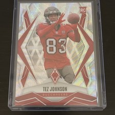Tez Johnson 2025 Panini Phoenix NFL SP Silver Wave RC /199 Tampa Bay Buccaneers