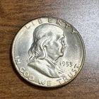 1953-S Franklin Half Dollar Gem BU Uncirculated Lightly Toned